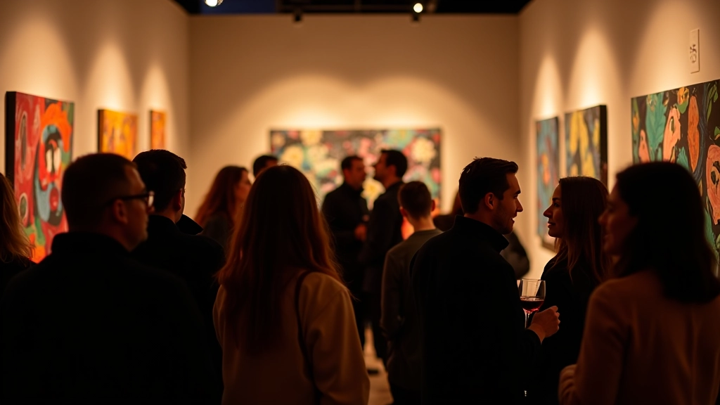 Opening reception event with visitors